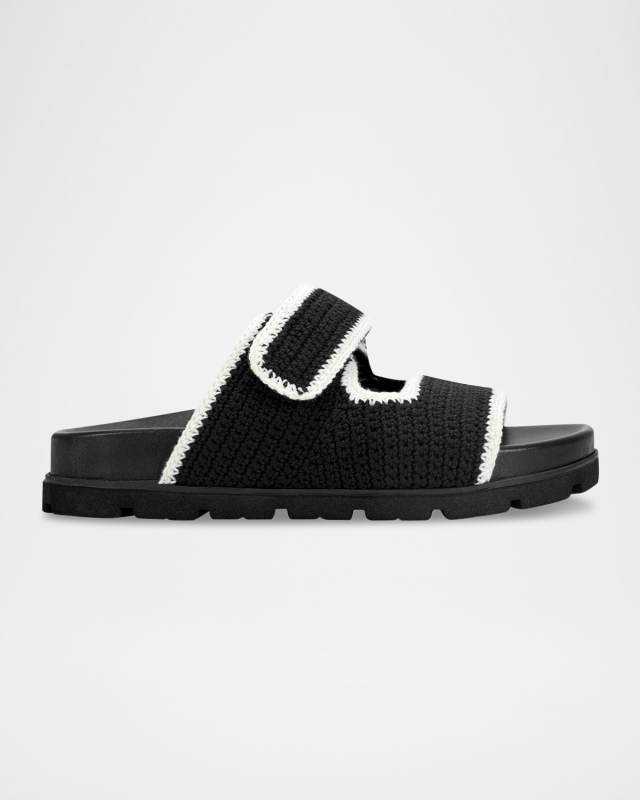 Brinley Crochet Grip Sporty Slide Sandals